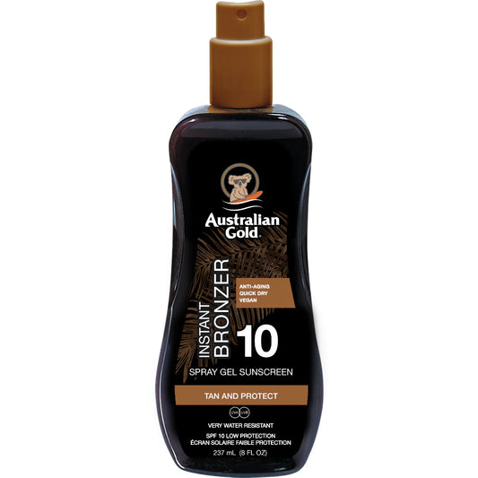 Australian Gold OUTDOOR - SPF 10 Spray Gel with Bronzer