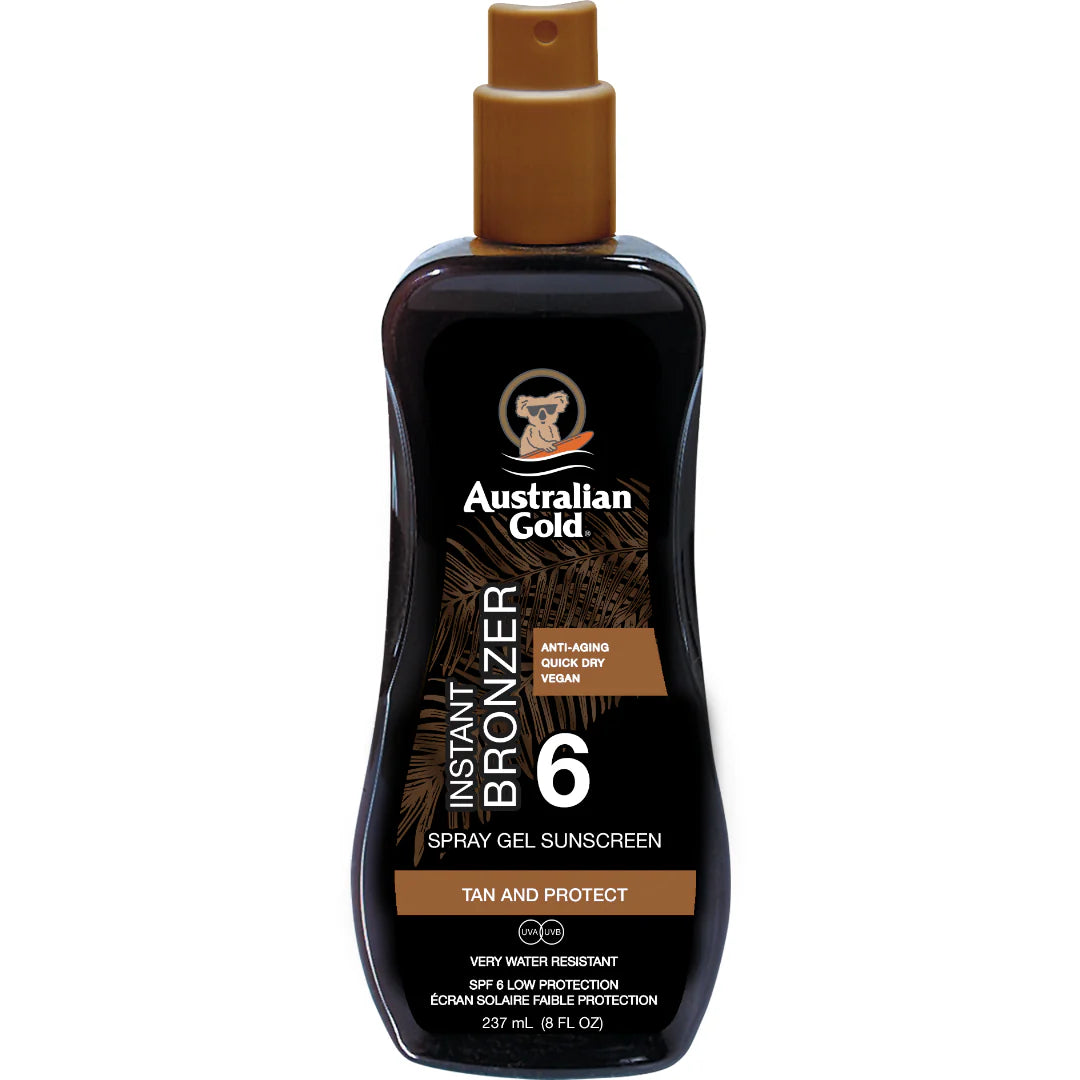 Australian Gold OUTDOOR - SPF 6 Spray Gel with Bronzer