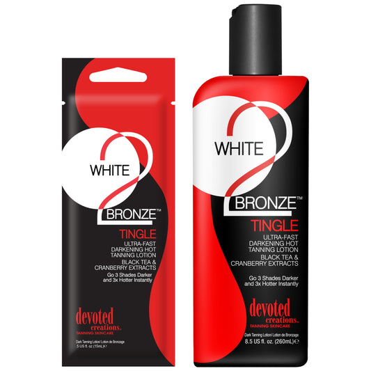 White 2 Bronze Tingle - Ultra-Fast Darkening Hot Tanning Lotion