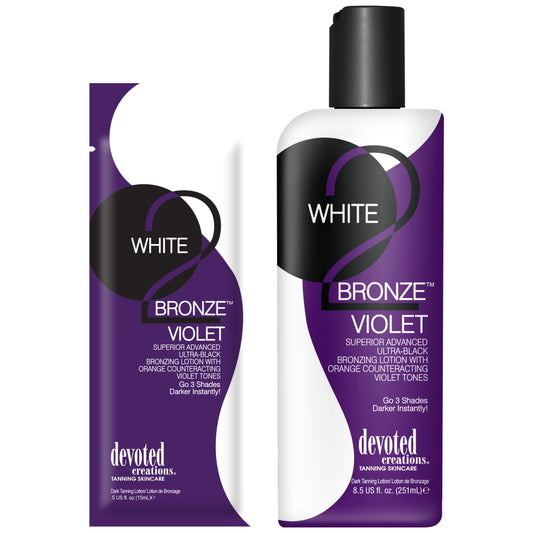 White 2 Bronze Violet - Super Advanced Ultra Black Bronzing Lotion